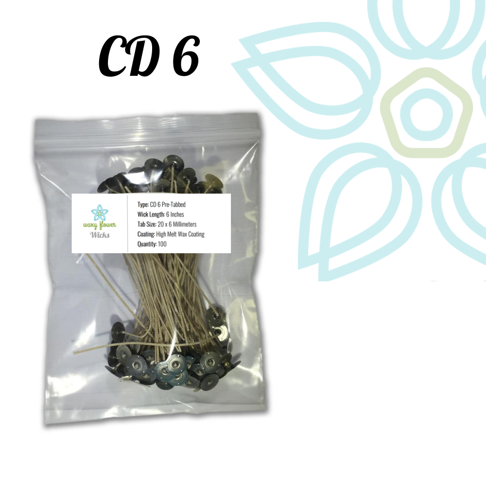 CD 4 6 Pretabbed Wick CD 4 Candle Wicks 6 Inches 