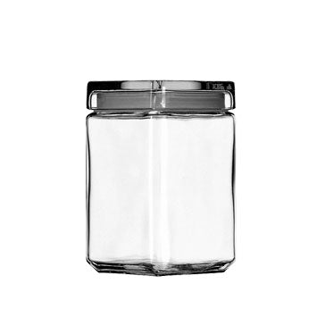 Anchor 1.5 QT Square Jar with Glass Lid